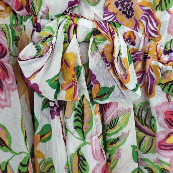 Misa Los Angeles Kaia Mini Dress Size Small Faux Wrap Floral Romantic Flirty NWT - Picture 4 of 10